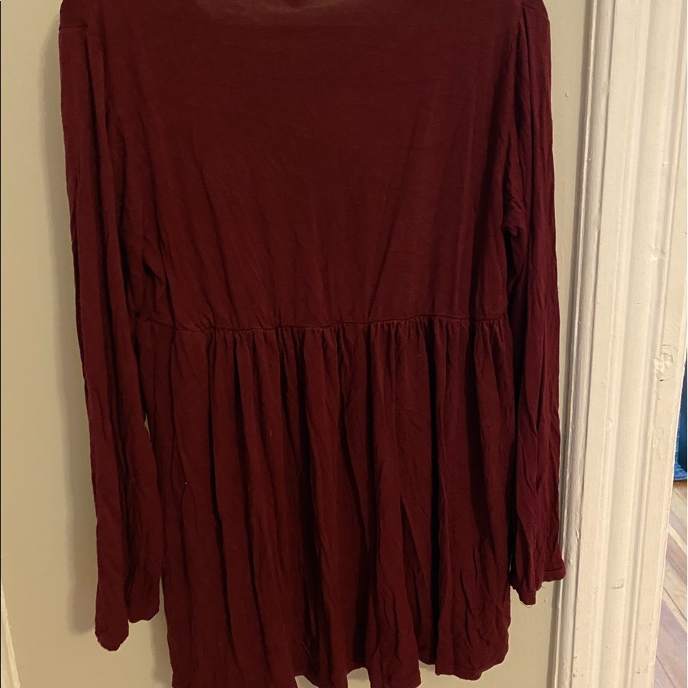 Red Maternity Shirt - Picture 3 of 4